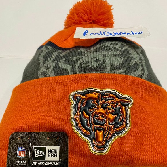 New Era Other - Nwt 100% RARE New Era Chicago Bears GOLD CHROME Sport Knit Beanie THROWBACK Hat
